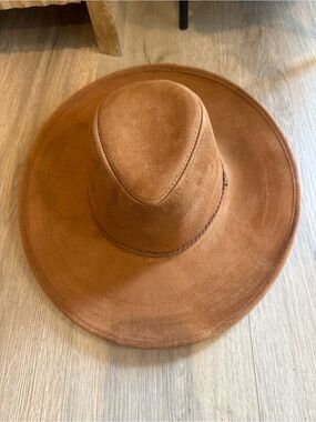 Wide Brim Suede Fedora Hat